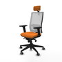 PIQUERAS Y CRESPO Silla de oficina Horna Naranja y Blanco