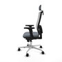 PIQUERAS Y CRESPO Silla de oficina Horna Gris con Malla Blanca