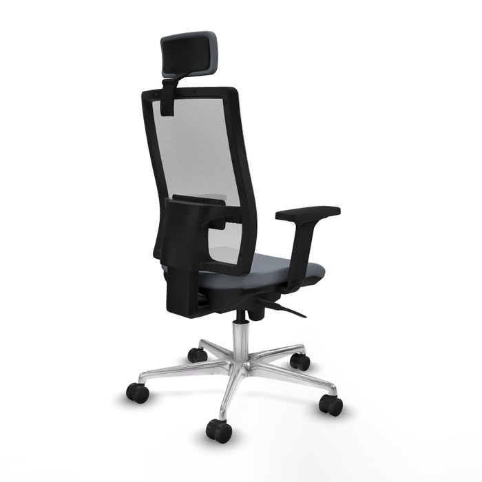 PIQUERAS Y CRESPO Silla de oficina Horna Gris con Malla Blanca