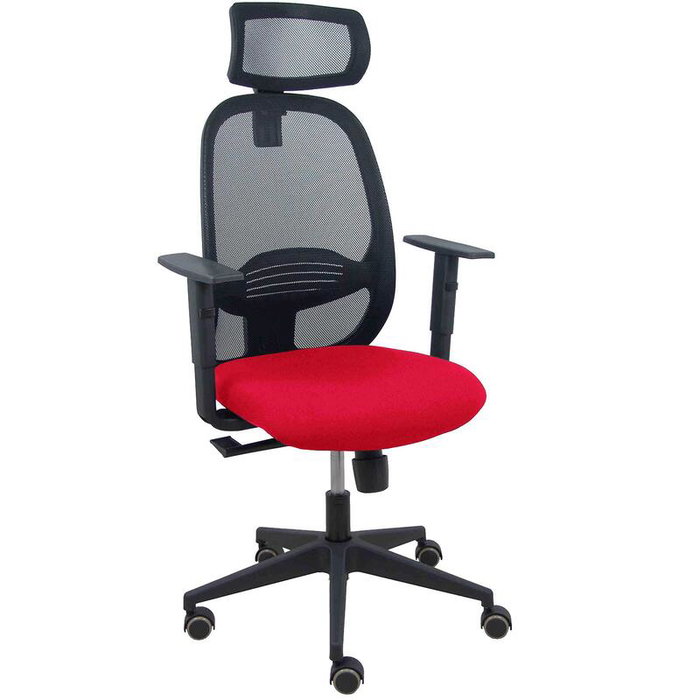 PIQUERAS Y CRESPO Silla Cilanco con mecanismo Sincro, Asiento Rojo y Respaldo Negro PIQUERAS Y CRESPO Silla Cilanco con mecanismo Sincro, Asiento Rojo y Respaldo Negro