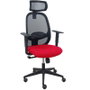 PIQUERAS Y CRESPO Silla Cilanco con mecanismo Sincro, Asiento Rojo y Respaldo Negro
