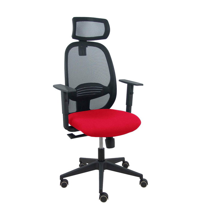 PIQUERAS Y CRESPO Silla de oficina Cilanco, Mecanismo Sincro, Asiento Rojo y Malla Negro PIQUERAS Y CRESPO Silla de oficina Cilanco, Mecanismo Sincro, Asiento Rojo y Malla Negro