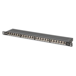 Digitus Patchpanel 0.5HE 24-Port Cat6a RJ-45 Apantallado Negro