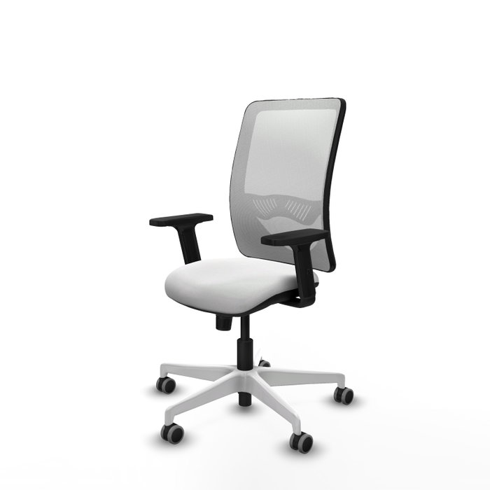 PIQUERAS Y CRESPO Silla de oficina Zulema con mecanismo Sincro, Blanca