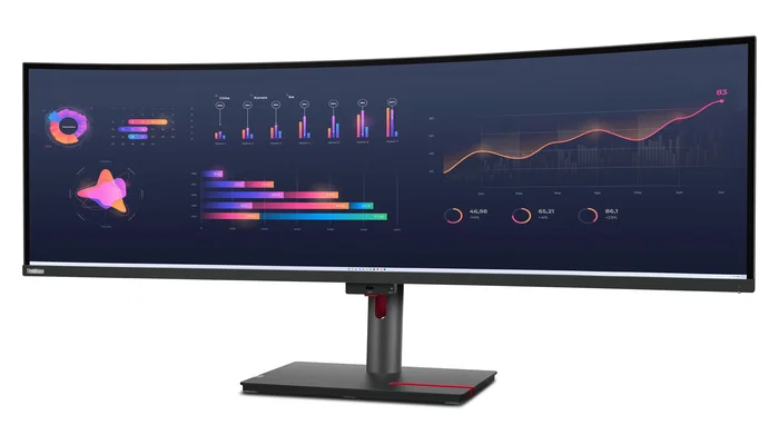 Lenovo ThinkVision P49w-30 Monitor Curvo 49" 5120x1440 DQHD IPS 3800R 60Hz USB-C Thunderbolt 4 HDR10