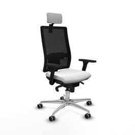 PIQUERAS Y CRESPO Silla de oficina Horna Blanco con mecanismos Sincro