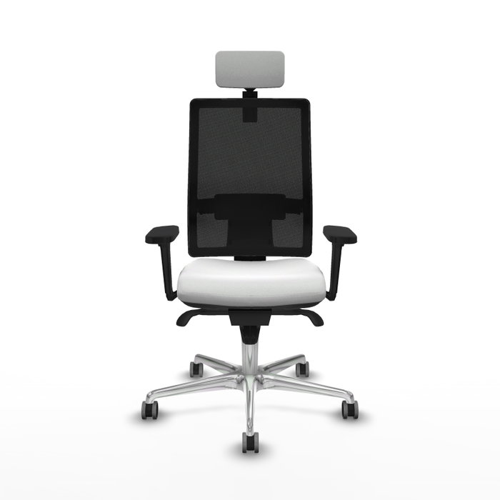 PIQUERAS Y CRESPO Silla de oficina Horna Blanco con mecanismos Sincro