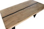 DKD Home Decor Mesa Comedor Acacia Metal 100 x 76 x 200 cm Moderno