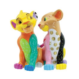 Enesco Disney by Britto Figura Simba y Nala Coleccionable Pop Art Romero Britto El Rey León