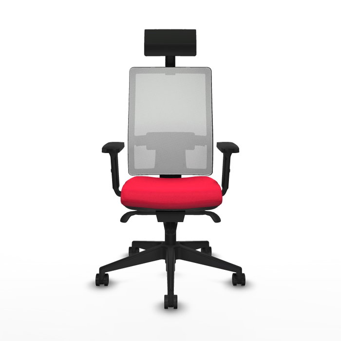 PIQUERAS Y CRESPO Silla de oficina Horna Rojo/Blanco con Mecanismo Sincro