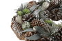 DKD Home Decor Corona Navidad Alpina Verde Natural Piña Porexpan 34 x 8.5 x 34 cm (2 Unidades)