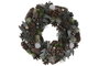 DKD Home Decor Corona Navidad Alpina Verde Natural Piña Porexpan 34 x 8.5 x 34 cm (2 Unidades)