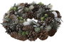 DKD Home Decor Corona Navidad Alpina Verde Natural Piña Porexpan 34 x 8.5 x 34 cm (2 Unidades)