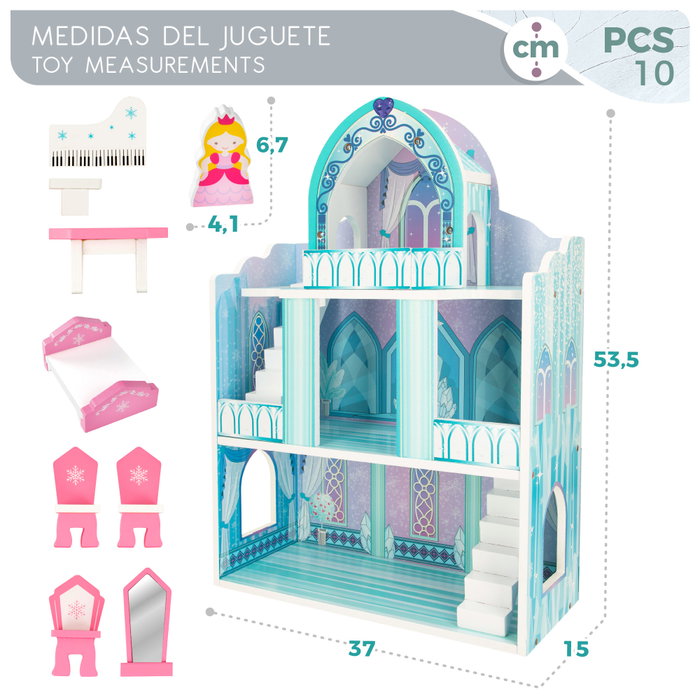WOOMAX Casa de muñecas de madera