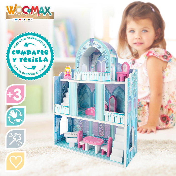 WOOMAX Casa de muñecas de madera