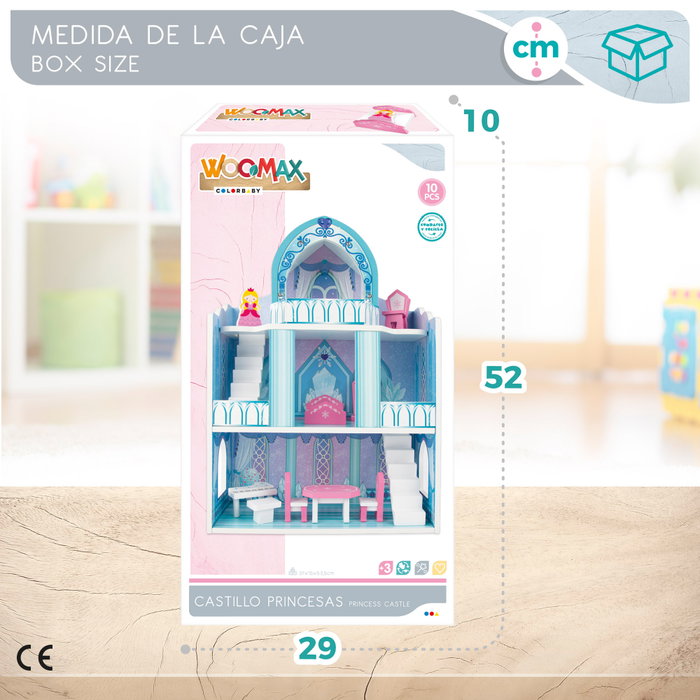 WOOMAX Casa de muñecas de madera