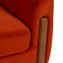 Ixia Sillón Rojo de Tejido y Madera para Salón