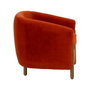 Ixia Sillón Rojo de Tejido y Madera para Salón