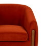 Ixia Sillón Rojo de Tejido y Madera para Salón