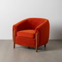 Ixia Sillón Rojo de Tejido y Madera para Salón