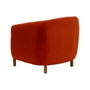 Ixia Sillón Rojo de Tejido y Madera para Salón