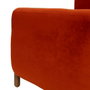 Ixia Sillón Rojo de Tejido y Madera para Salón