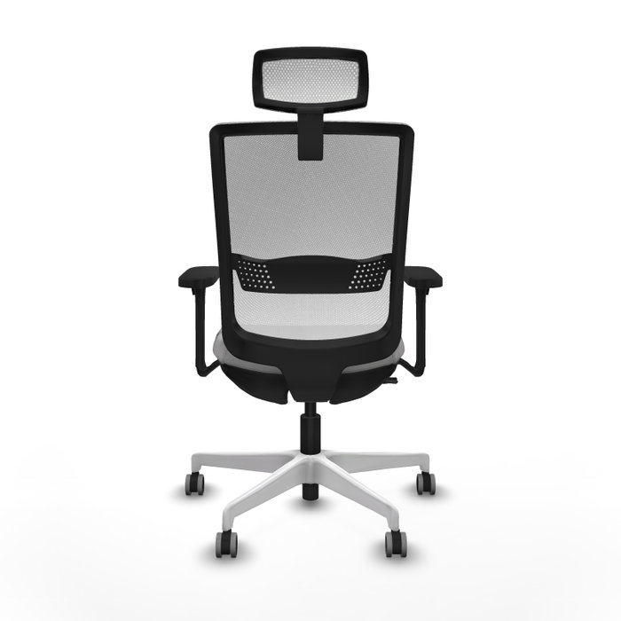 PIQUERAS Y CRESPO Silla de oficina Haches con mecanismo Sincro/Traslack, Gris claro y Blanco PIQUERAS Y CRESPO Silla de oficina Haches con mecanismo Sincro/Traslack, Gris claro y Blanco