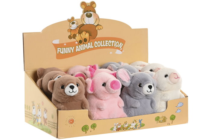 DKD Home Decor Peluche Marron Rosa 10 x 14 x 10 cm