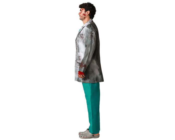 Atosa Disfraz Médico Zombi con Bata Ensangrentada XL Verde Atosa Disfraz Médico Zombi con Bata Ensangrentada XL Verde