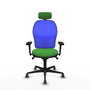 PIQUERAS Y CRESPO Silla de oficina Jorquera con mecanismo Sincro, Verde y Azul