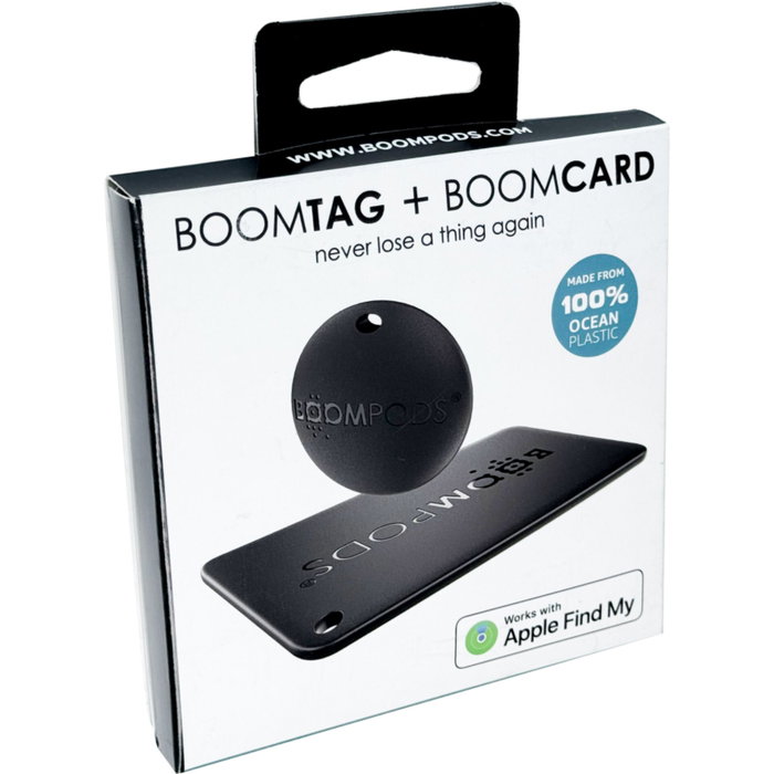 Boompods Tag & Card Bundle Pack Black Boompods Tag & Card Bundle Pack Black