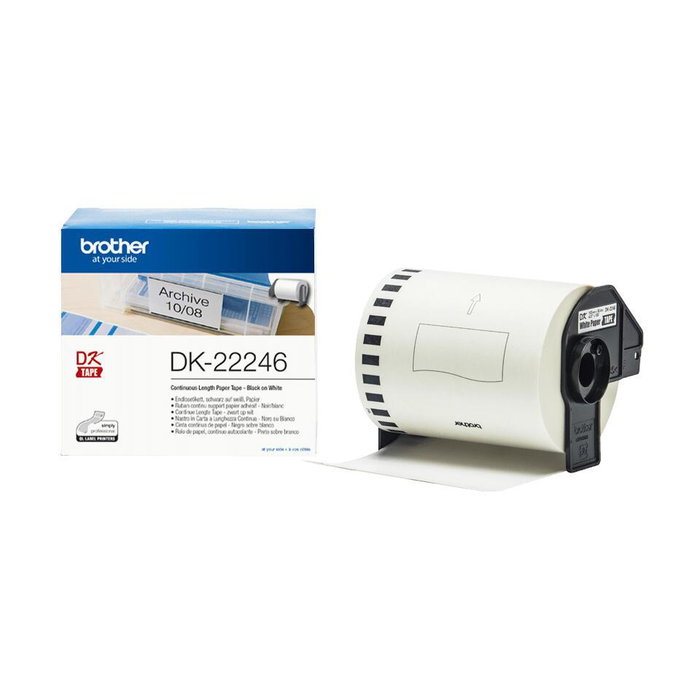 Brother DK-22246 Cinta Continua de Papel Térmico Adhesivo 103mm x 30,48m Blanco Brother DK-22246 Cinta Continua de Papel Térmico Adhesivo 103mm x 30,48m Blanco
