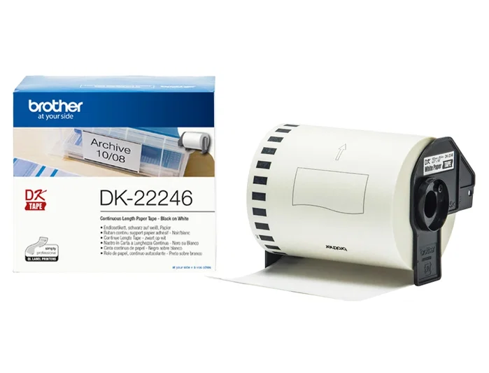 Brother DK-22246 Cinta Continua de Papel Térmico Adhesivo 103mm x 30,48m Blanco Brother DK-22246 Cinta Continua de Papel Térmico Adhesivo 103mm x 30,48m Blanco