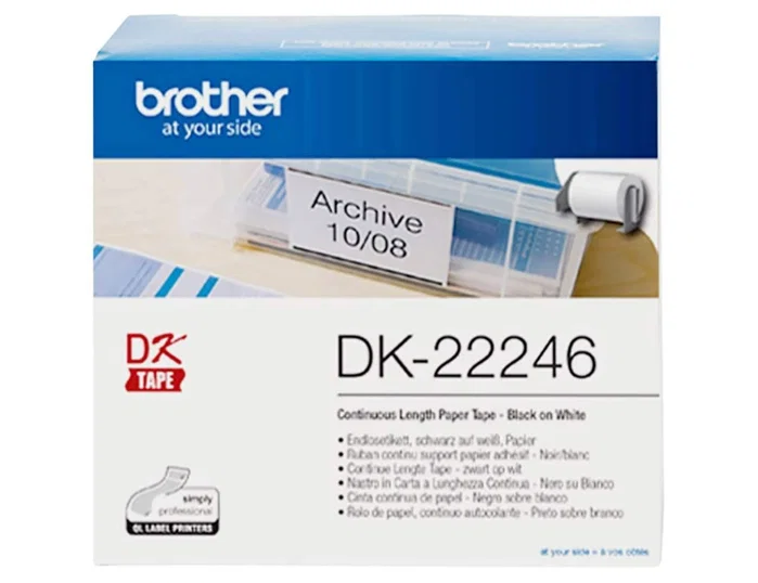 Brother DK-22246 Cinta Continua de Papel Térmico Adhesivo 103mm x 30,48m Blanco Brother DK-22246 Cinta Continua de Papel Térmico Adhesivo 103mm x 30,48m Blanco