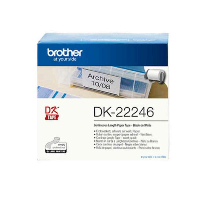 Brother DK-22246 Cinta Continua de Papel Térmico Adhesivo 103mm x 30,48m Blanco Brother DK-22246 Cinta Continua de Papel Térmico Adhesivo 103mm x 30,48m Blanco