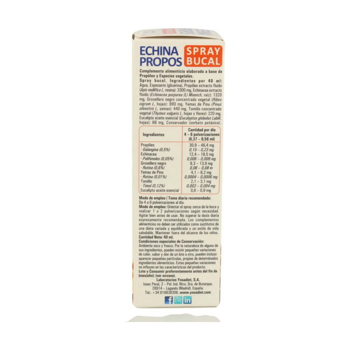 YNSADIET ECHINA PROPOS Spray Bucal 20ml YNSADIET ECHINA PROPOS Spray Bucal 20ml