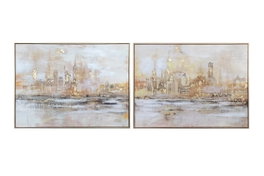 DKD Home Decor Cuadro Lienzo New York Set de 2