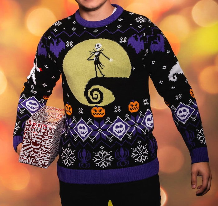 AAA Merchandise Pesadilla antes de Navidad Sudadera navideña 8-bit Talla XL