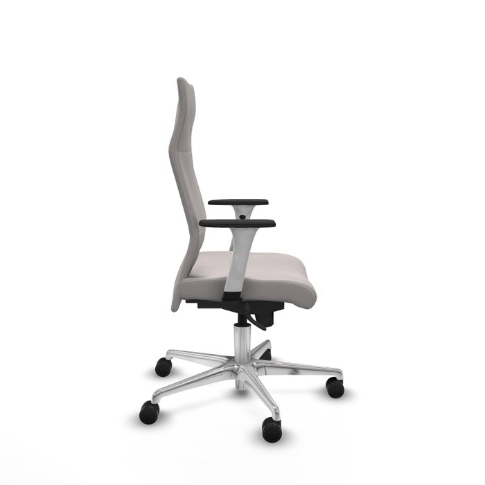 PIQUERAS Y CRESPO Sillón Albacete Blanco con Mecanismo Sincro y Base de Aluminio
