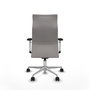 PIQUERAS Y CRESPO Sillón Albacete Blanco con Mecanismo Sincro y Base de Aluminio