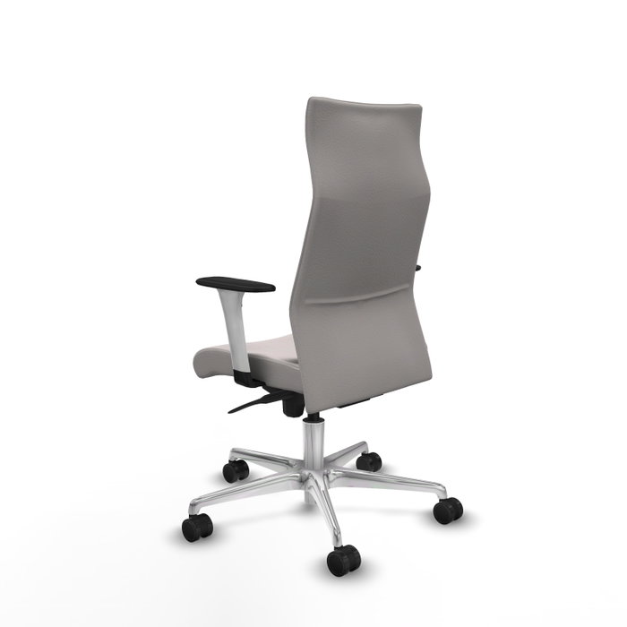 PIQUERAS Y CRESPO Sillón Albacete Blanco con Mecanismo Sincro y Base de Aluminio