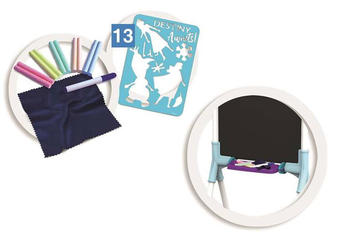 Chicos Pizarra Frozen II 2 en 1 Magnética y para Tizas 37x32x98 cm Incluye 12 Accesorios