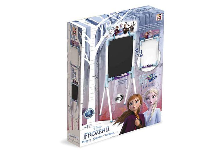 Chicos Pizarra Frozen II 2 en 1 Magnética y para Tizas 37x32x98 cm Incluye 12 Accesorios