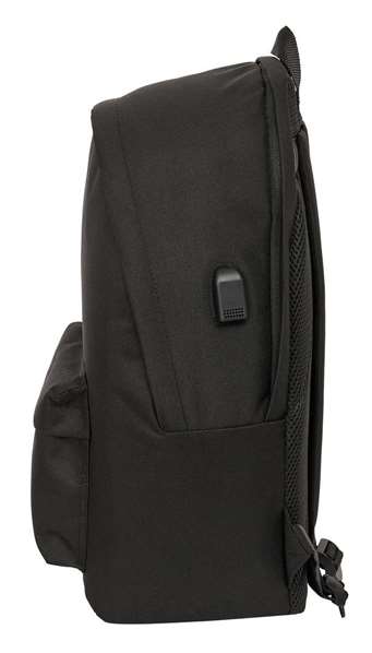 Mochila para Portátil y Tablet con Salida USB Kings League +usb kings league Negro 31 x 44 x 18 cm