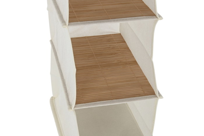 DKD Home Decor Organizador Colgante de Bambú y Tela Natural DKD Home Decor Organizador Colgante de Bambú y Tela Natural