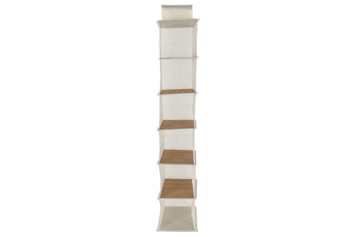 DKD Home Decor Organizador Colgante de Bambú y Tela Natural DKD Home Decor Organizador Colgante de Bambú y Tela Natural