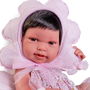Muñecas Antonio Juan Muñeca Recién Nacida Pipa Flor 50397 Bebé de Vinilo con Pelele, Chupete y Cojín