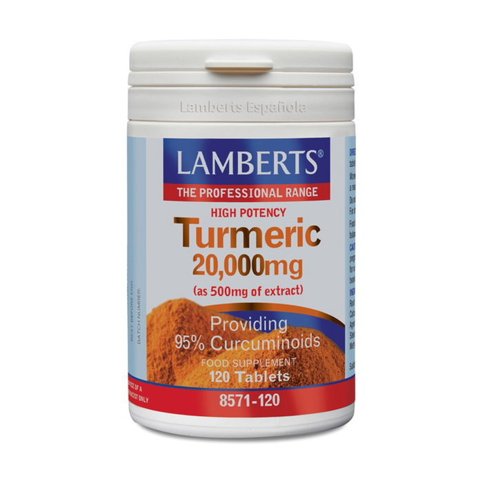 Lamberts Turmeric (Cúrcuma) 20000mg 120 tabletas - Suplemento de curcumina Lamberts Turmeric (Cúrcuma) 20000mg 120 tabletas - Suplemento de curcumina