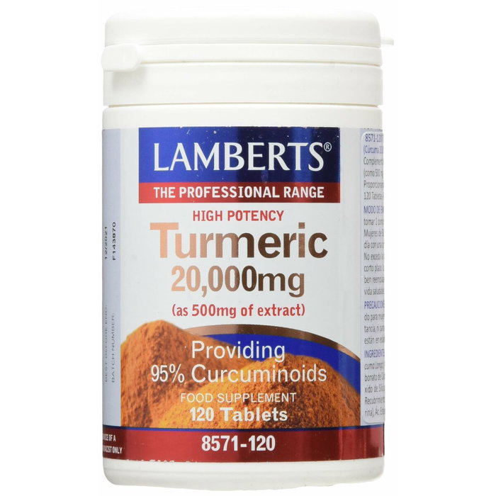 LAMBERTS Cúrcuma 20.000 mg (95% curcuminoides) 120 tabletas LAMBERTS Cúrcuma 20.000 mg (95% curcuminoides) 120 tabletas