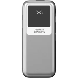 Leotec Powerbank 10000mAh LePow35W10S 35W Plata y Gris Incluye Cable USB Tipo-C y Lightning